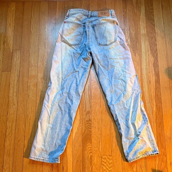 Bog High Rise Baggy Jeans With Salmon/Rainbow Fade Detail 25 - Picture 5 of 5
